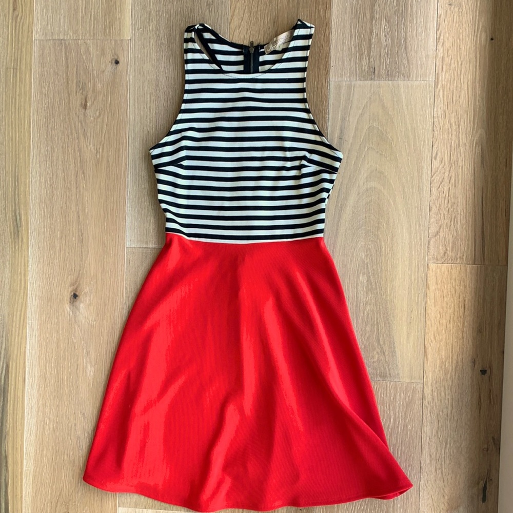 Francesca’s striped black, white and red dress. Size S.